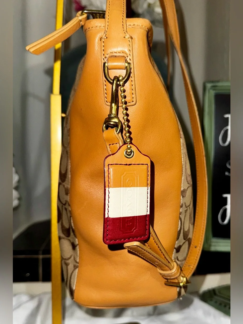 Coach Legacy Weekend Signature Shoulder Hobo Crossbody Bag (Style number 23702)